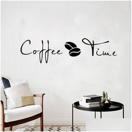 Wall Stickers Coffee Bar Decor Sticker Art Decal Removable Signs For Kitchen Station School Office Home Shop Cafe Pub Restaurant Drop Dhq14