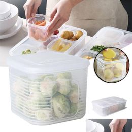 Food Savers Storage Containers Container With Sealed Soft Lid Refrigerator Der Stackable Kitchen Pantry Box Scale For Microwave Drop D Dhaig