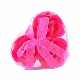 3PCS/box Scented Bath Body Flower Soap Rose Soap Birthday Valentine's Day Gifts Romantic Wedding Favour Shower