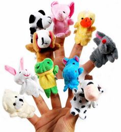 Even mini animal finger Baby Plush Toy Finger Puppets Talking Props 10 animal group Stuffed Plus Animals Stuffed Animals Toys Gi6187642
