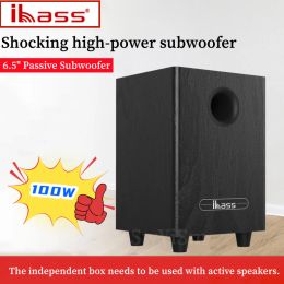 IBASS 100W High Power Home Theatre Audio System Wooden Desktop Passive Audiophile-grade Heavy Duty Subwoofer Strong Bass