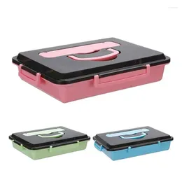 Dinnerware 3psc Multifunctional Lunch Box 5 Grids Stainless Steel Container With Lid Easy Clean Cute Leakproof Fruit &