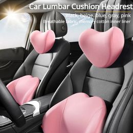 Memory Foam Car Headrest Neck Pillow Washable Waist Pillow for Car Seat Back Cushion Auto Lumbar Pillow Relieve Body Pressure