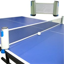Portable Table Tennis Net Anywhere Retractable Pingpong Post Net Rack Adjustable Any Table Anywhere Easy to Instal