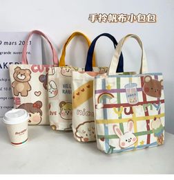 Shopping Bags Cute Cartoon Printing Small Canvas Bag Hand Tote Wholesale