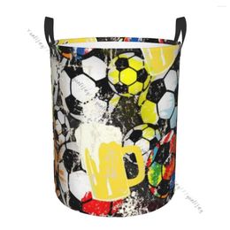 Laundry Bags Bathroom Basket Soccer And Beer Foldable Hamper Clothes Organiser