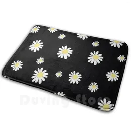 Carpets Daisy Pattern Mat Rug Carpet Anti-Slip Floor Mats Bedroom Daisies Black Phone Case Pretty Flowers Floral Garden