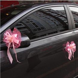 Decorative Flowers 1PC Lovely Fashion Wedding Car Decoration Flower 3 Colours Door Handles And Rearview Mirror