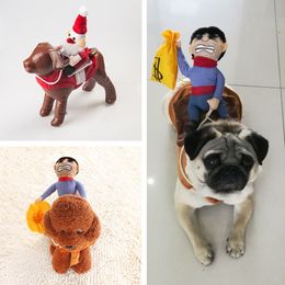 Pet Halloween Clothes Transformed Clothes Dog Christmas Horse Riding Clothes Doll Western Cowboy Knight Funny Hat