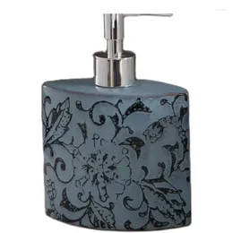 Liquid Soap Dispenser European Style Leaf Pattern 300ml Ceramic Wristband Hand Bathroom Accessories Lotion Bottle