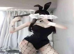 Sexy Lingerie Kawaii Cosplay Bunny Costume Sexy Cute Bunny Girl Faux ather Material Rabbit Woman Set Anime Cosplay Costume H2208107076731