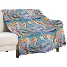 Blankets Five Pelican Pals Acrylics Throw Blanket Retros Fashion Sofas Plaid Luxury St