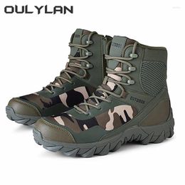 Fitness Shoes 2024 High Style Tactical Boots Men Climbing Military Hiking Male Desert Ankle Large Size Camping Training