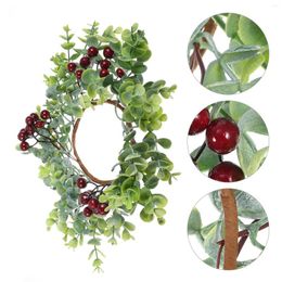 Decorative Flowers Christmas Garland Simulation Eucalyptus Wreath Decoration Supplies Table Artificial Plants & Gift Xmas For