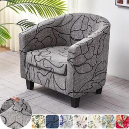 Chair Covers Flowers Print Tub Sofa Elastic Dustproof Armchair Slipcovers All-Inclusive Club Single Lazy Sofas Cover