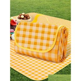 Outdoor Pads Mat Beach Blankets Large Picnic Waterproof Quick Drying For Travel Cam Hiking Festival Park Lawn Drop Delivery Sports Out Otzl6