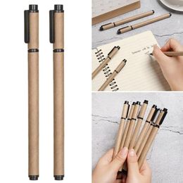 2/5pcs Smooth Neutral Pen Writing Tool Green ECO Friendly Office Gel Pens Kraft Paper Supplies Signature