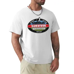 Men's Polos Survivor Northeastern T-Shirt Summer Tops Oversizeds Boys Animal Print Men Workout Shirt