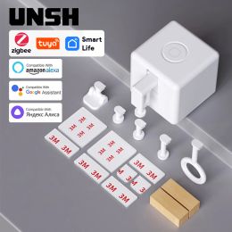 Control Tuya Smart Bluetooth Zigbee Fingerbot Plus Switch Button Pusher Touch Arm Fingerbot Smart Life Control Support Alexa Google Home