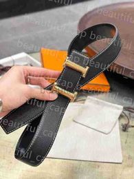 10A Mirror Quality Designer's men's belt for men and women custom-made double-sided genuine togo leather gold and silver buckle and reversible leather strap 38MM Q-W7353