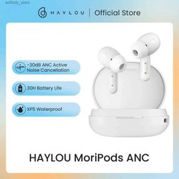 Cell Phone Earphones Haylou MoriPods ANC Bluetooth Headphones V5.2 TWS Wireless Headphones Touch Control Headphones Android Phone Sports Headphones Q240402