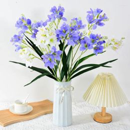 Decorative Flowers Artificial Silk Flower East Asia Orchid Auditorium Set Wedding Floriculture Decoration Arrangement Home