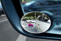 HD Car 360 Wide Angle Blind Spot Mirror for Reversing Rearview Convex Mirror Small Frameless Round Sricky Mirror 5cm1170057