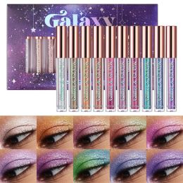 Shadow 10pcs/Sets Matte Diamond Shiny Liquid Eyeshadow Palette Psychedelic Pearlescent MultiDimensional Eyeshadow Makeup Set for Women