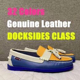 Accessories Men Genuine Leather Driving Shoes,slip on Docksides Classic Boat Shoe,brand Design Flats Loafers for Men Women 2022a23