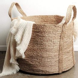 Laundry Bags Oversized Hand-woven Storage Basket Jute - 20 "x 16" High Decorative Rope