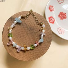 Spring and Summer Monsoon Fashion Creative Alien Coloured Natural Freshwater Stone Pearl Bracelet Simple Elegant 4juw