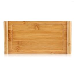 Tea Trays Compact Size Surface Safe And Stable Raised Serving Tray Food Natural Bamboo Dessert For Coffee Home Snack