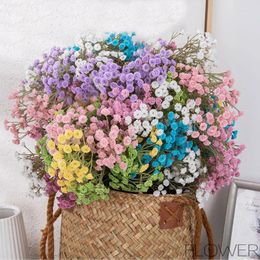 Decorative Flowers 65cm High Quality Starry Artificial Flower Bouquet For Home Wedding Party Decoration Plastic Fake Vase Arrangement