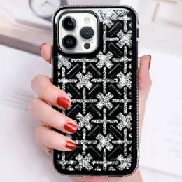 Luxury Design Rhinestone Phone Cases For iPhone 15 Pro Max 14plus 13 12 11 Mini Xsmax Xr X 8 7 Plus Scratchproof Shiny Glitter Case For Samsung S24 S23 Ultra Note22 10