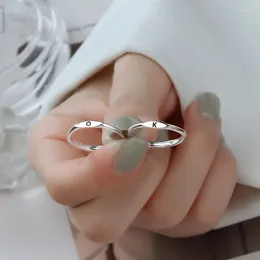 Cluster Rings Minimalist Romantic Initial Letter Couple For Women Fashion A-Z Finger Tiny Aesthetic Wedding Jewelry Gifts