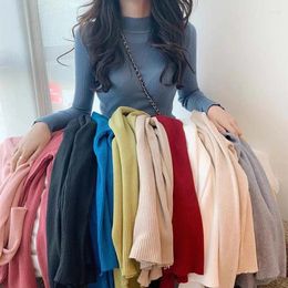 Women's T Shirts 12 Colours Sweater Clothes For Women Winter Pullovers All-match Korean Style Knitwears Girls