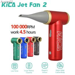 Vacuum Cleaners KICA Jetfan 2 Compresse Air Duster Electric Air Dust Blower KICA Jet Fan 2 Portable Cordless Computer Keyboard Cleaner 100000RPM yq240402