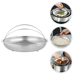 Double Boilers Steaming Pot Vegetable Washing Basket (225cm Net Tray With Handle) Steamer Metal