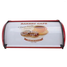 Plates Bread Box Home Bin Keeper Kitchen Organiser Cake Containers Metal Wrought Iron Case Cookie