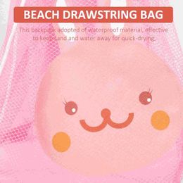 Water Sand Play Fun Mesh Storage Bag Tote for Beach Toy Bags Large Kids Essentials Polyester Toys 240403