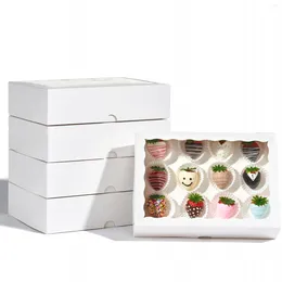 Gift Wrap Chocolate Covered Strawberries Boxes Treat Bakery Packaging For Breakable Hearts And Cookies Cakesicle Pastry Baked Goods