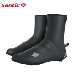 Slippers Santic Winter Thermal Cycling Shoe Covers MTB Bike Waterproof Reflective Shoes Protector for Men and Women Bicycle Overshoes