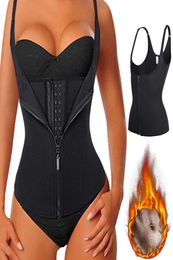Women Body Shapers Neoprene Sauna Sweat Vest Waist Trainer Slimming Trimmer Fitness Corset Workout Thermo Modelling Strap Shapewea5733123