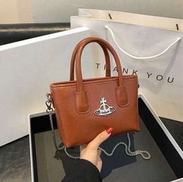 Number 2024New Fashion Mini Tote West Saturn Vegetable Blue Handbag Chain One Shoulder Crossbody Bag