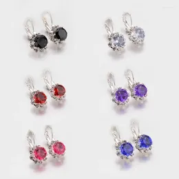 Dangle Earrings Zirconia Gem Stone Rhinestone Cuff Earring For Women Jewellery Pendientes Mujer 2024