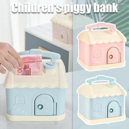 Storage Bottles Cute Piggy Bank Anime Cartoon Square Money Boxes With Lock And For Notes Children Xmas Gift Random Stickers I4o5