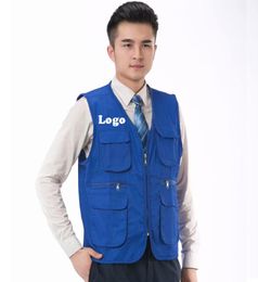 Factory 1PCS Custom Volunteer Waistcoat Customised Work Uniforms Printing Work Vests T2009104132823