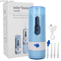 Oral Irrigators Oral irrigator USB charging sink portable dental sink 200ML 4-mode water tank waterproof tooth cleaner+4 nozzles Y240402WQR6