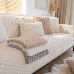 Chair Covers Autumn Winter Sofa Cover Plush Non-slip Couch Cushion Towel For Living Room Decor Floor Carpet Blanket Slipcover