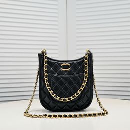 Designer 24s Hobo CrossBody Armpit Totes Hobo Bag Fashion Tassel Gold Chain Handbags For Woman Diamond Lattice Insert Pocket Shoulder Bags Black Bags